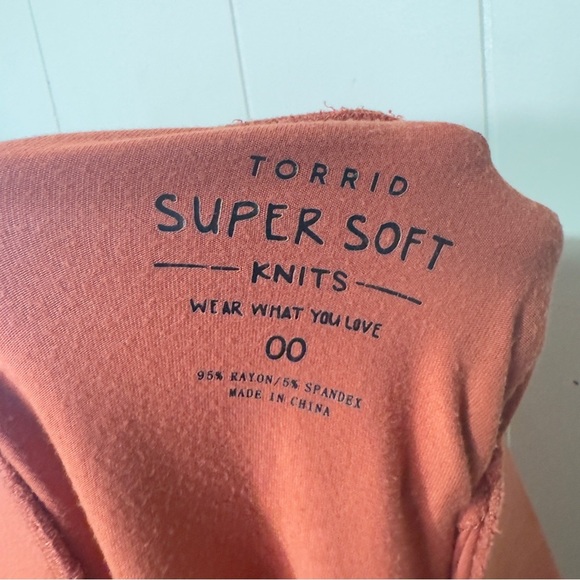 Torrid Mini Super Soft Button-Up Skirt Orange Women Size 0X - Picture 7 of 7